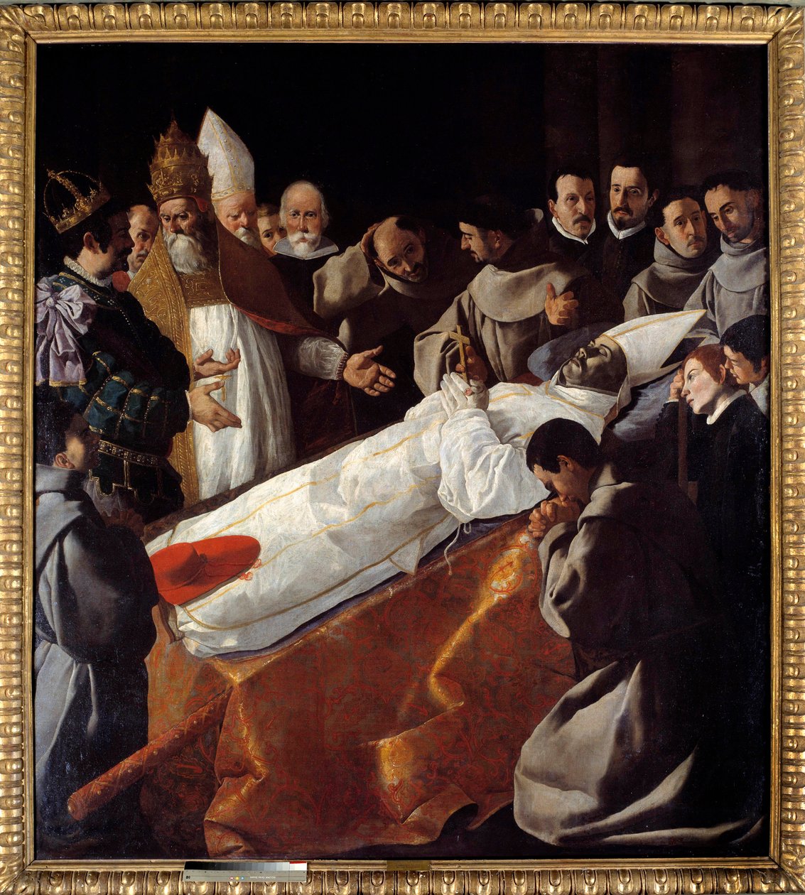 Utställningen av Saint Bonaventures kropp (1221-1274) Målning av Francisco de Zurbaran (1598-1664) 1600-talets sön. 2,5x2,25 m av Francisco de Zurbaran