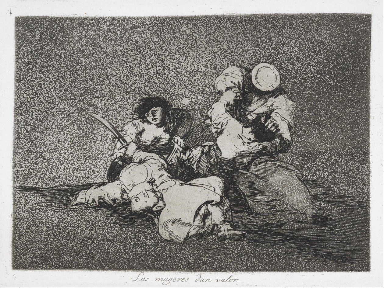 The women give courage (Las mugeres dan valor) from the series The Disasters of War (Los Desastres d... av Francisco de Goya