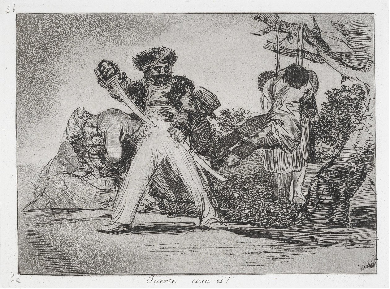 This is too much! (Fuerte cosa es!) from the series The Disasters of War (Los Desastres de la Guerra... av Francisco de Goya