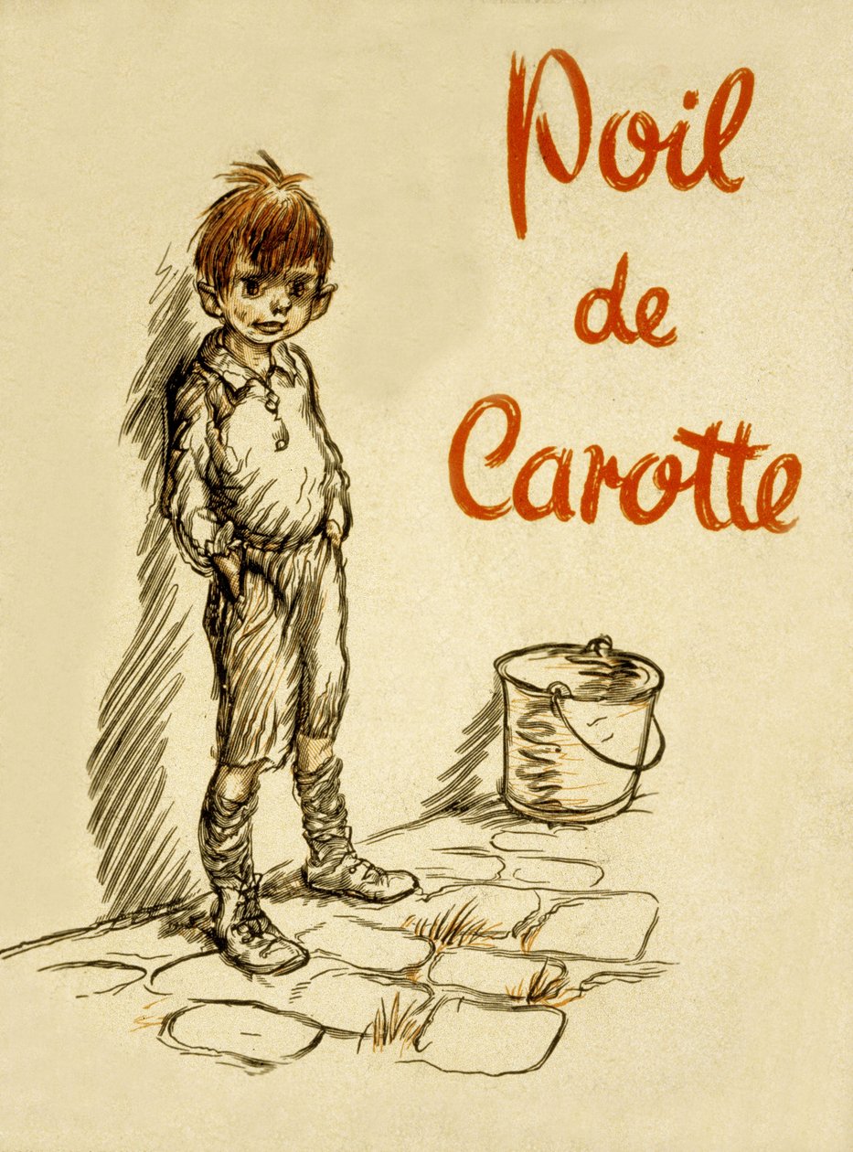 Omslag till "Poil de Carotte (morotshuvud)" av Jules Renard (1894) av Francisque Poulbot