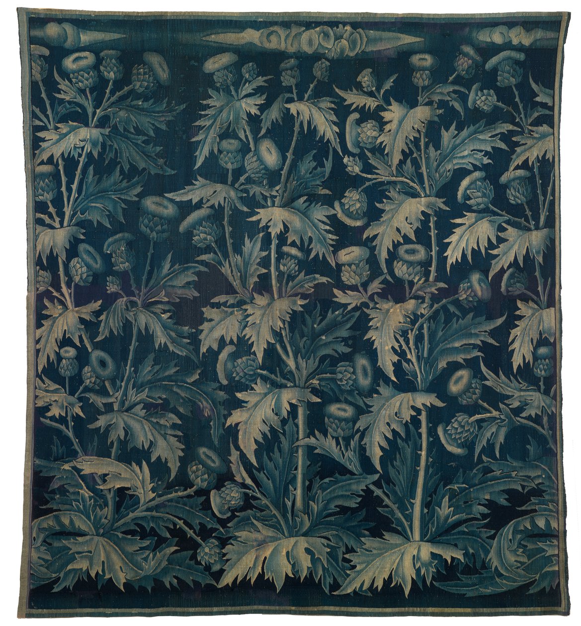 Gobeläng, Verdure med tistlar eller Les Chardons, fransk-flamländska, tillverkad ca 1500 (ull) av Franco Flemish School