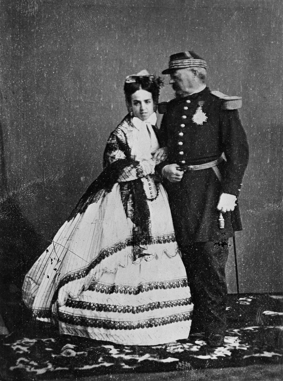 General Achille Bazaine (1811-88) och hans fru Josepha Pena, sommaren 1865 av Francois Aubert