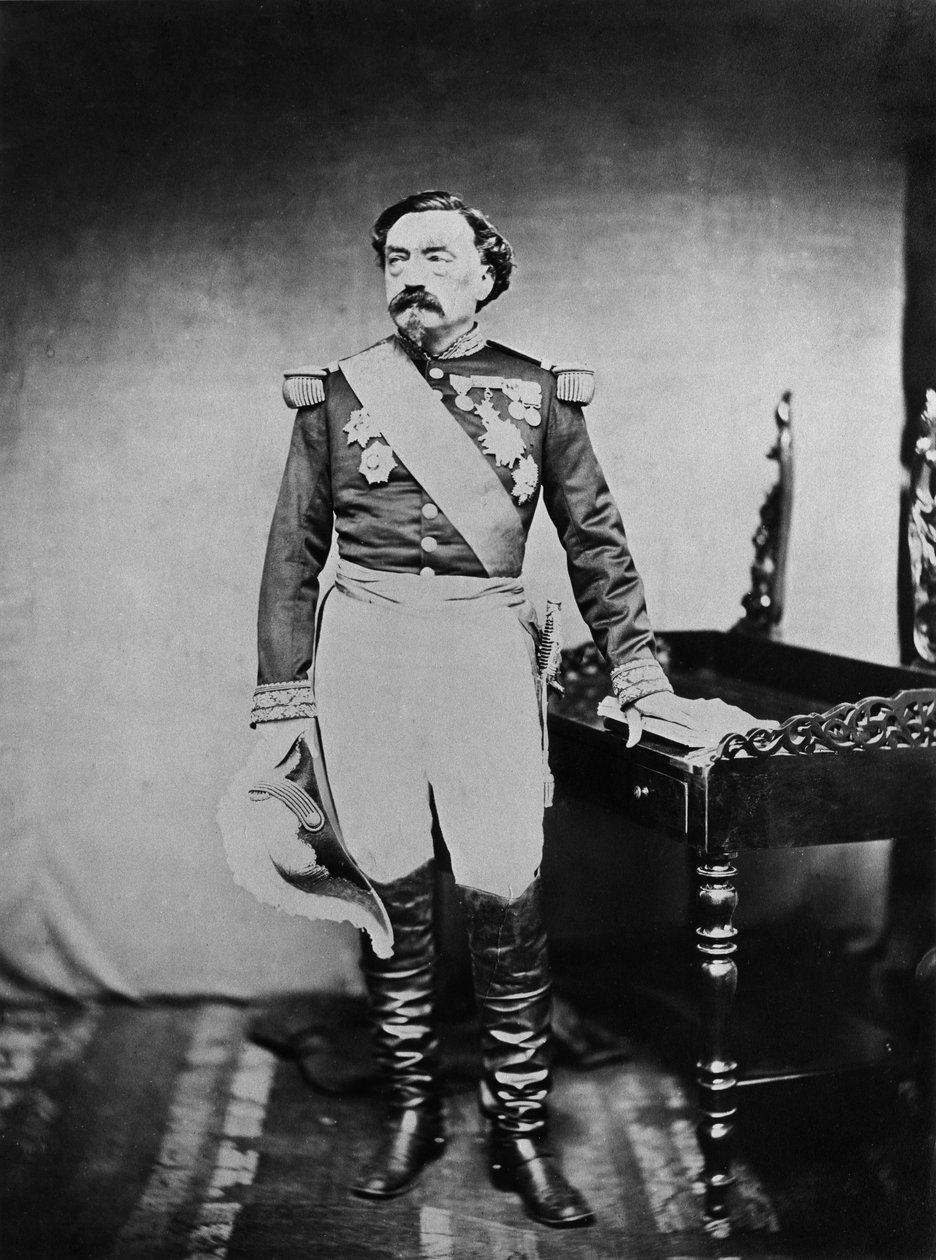 Porträtt av Elie Frederic Forey (1804-72) Marshall of France av Francois Aubert