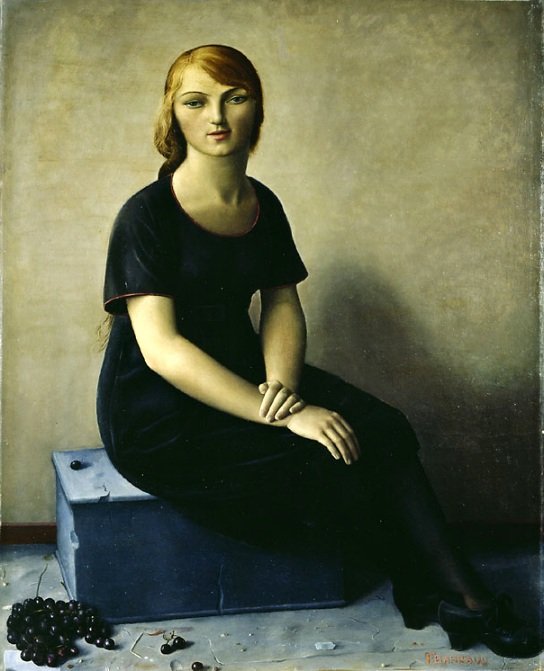Yvonne en robe de veloursn av Francois Barraud