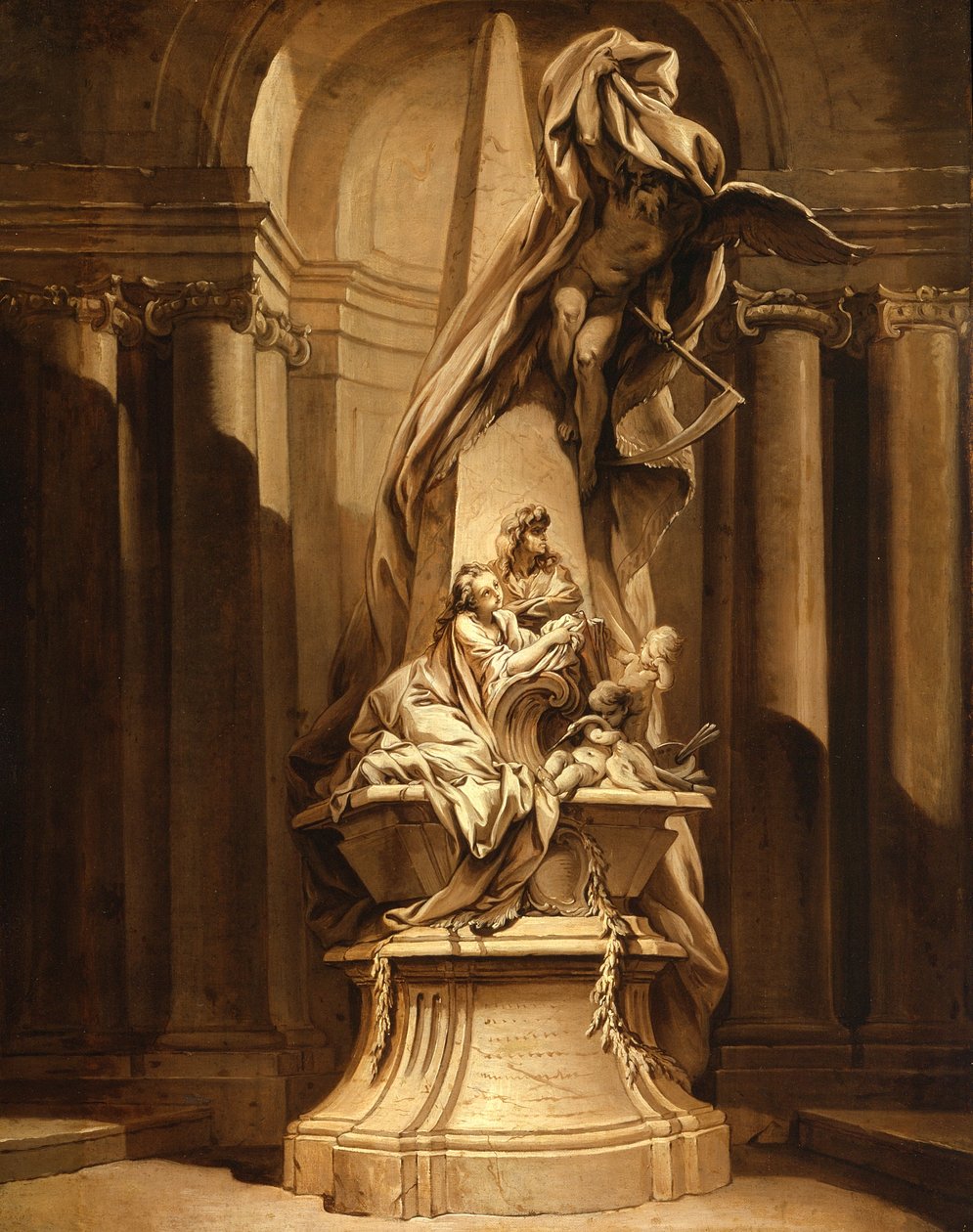 Monument till Mignard, ca 1735 av François Boucher