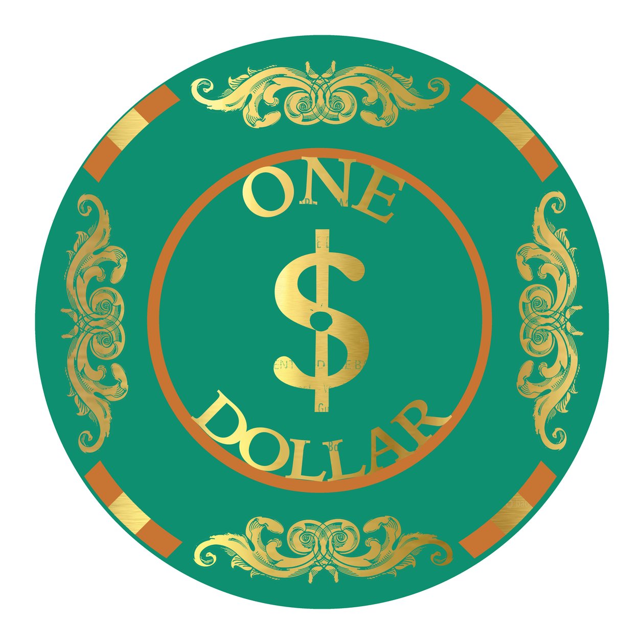 PokerChip $1, 2015, digital av Francois Domain