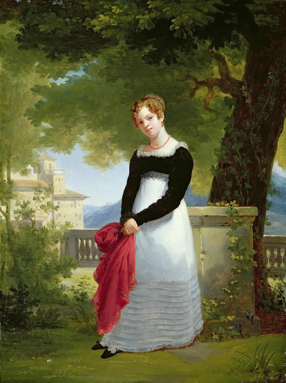 Porträtt av Adelaide-Sophie Cleret, ca 1817 (för par se 282837) av Francois Edouard Picot