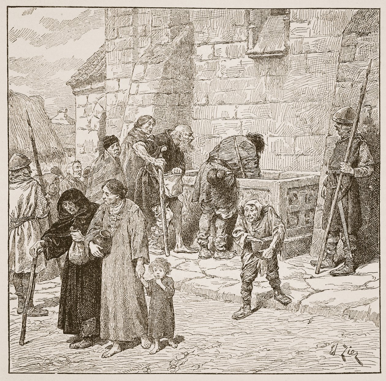Majskistan i sten i Fecamp, illustration från 