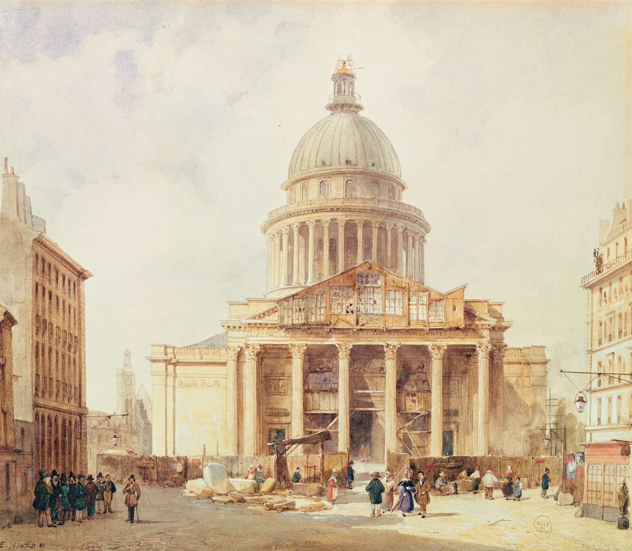 Pantheon 1835 av Francois Etienne Villeret