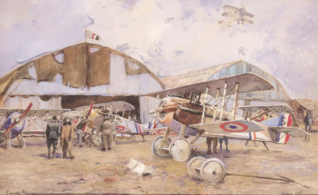 Flygfältet, 1918 av Francois Flameng