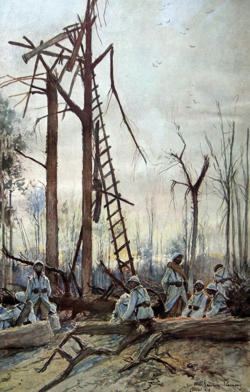 Slaget vid Somme, 1916 av Francois Flameng