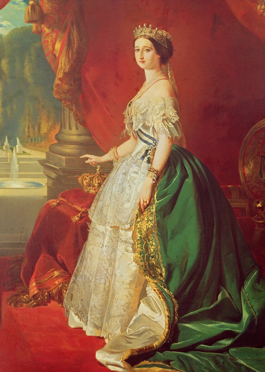 Kejsarinnan Eugenie (1826-1920) efter ett porträtt av Francois Xavier Winterhalter (1806-73) av Francois Gabriel Guillaume Lepaulle