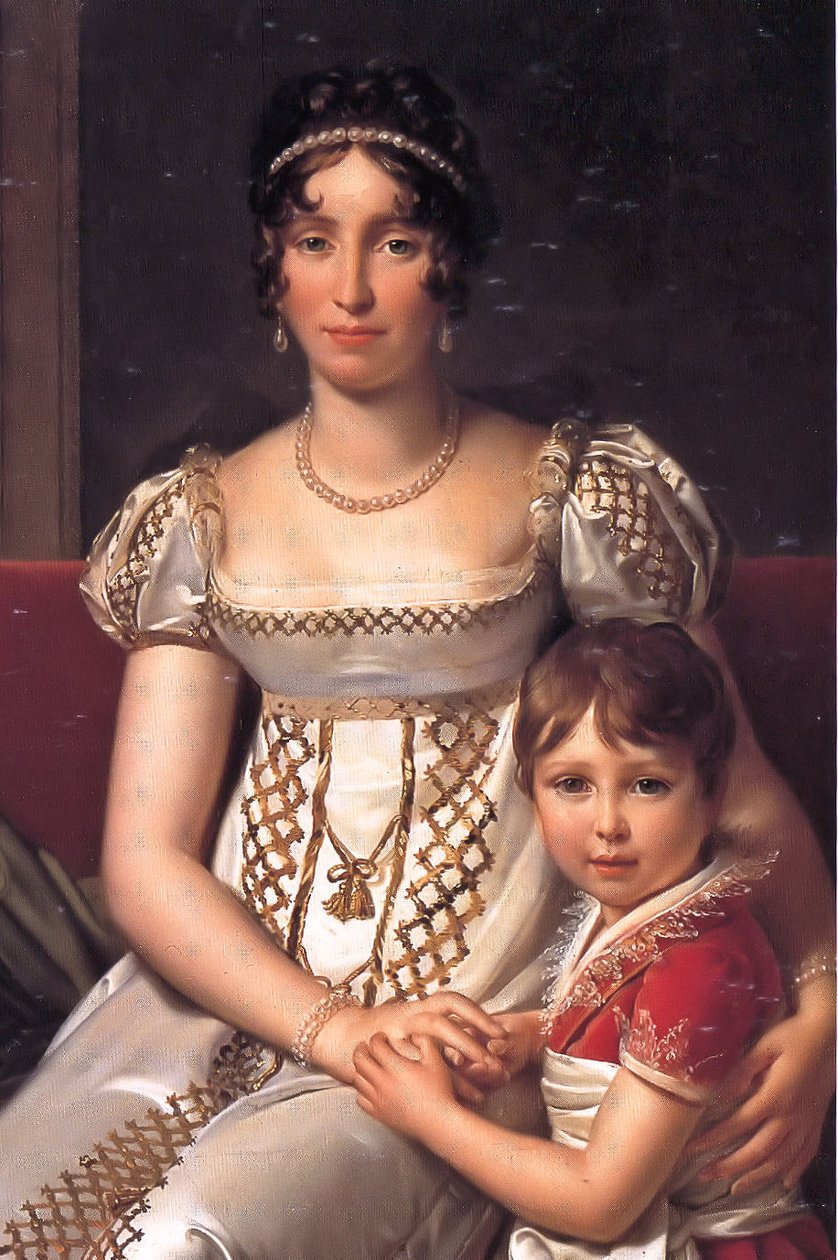 Hortense de Beauharnais with her son Napoleon Charles Bonaparte av Baron François Pascal Simon Gérard