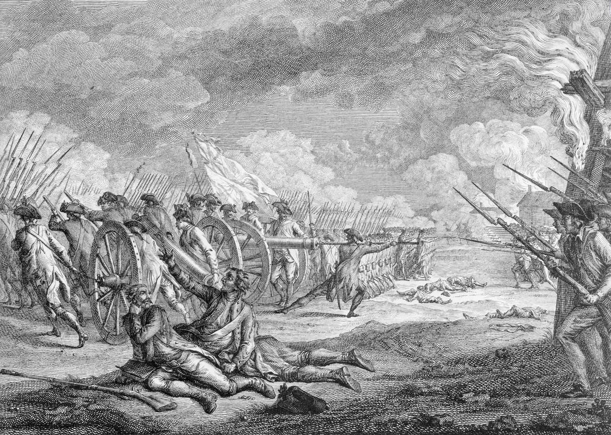 Slaget vid Lexington, 19 april 1775, från "Recueil d