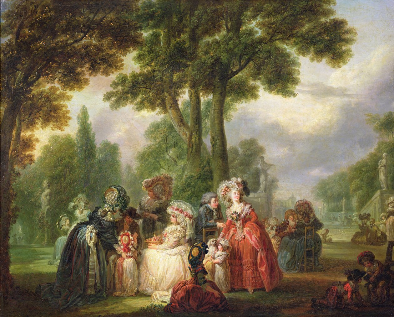 Ett möte i parken av Francois Louis Joseph Watteau