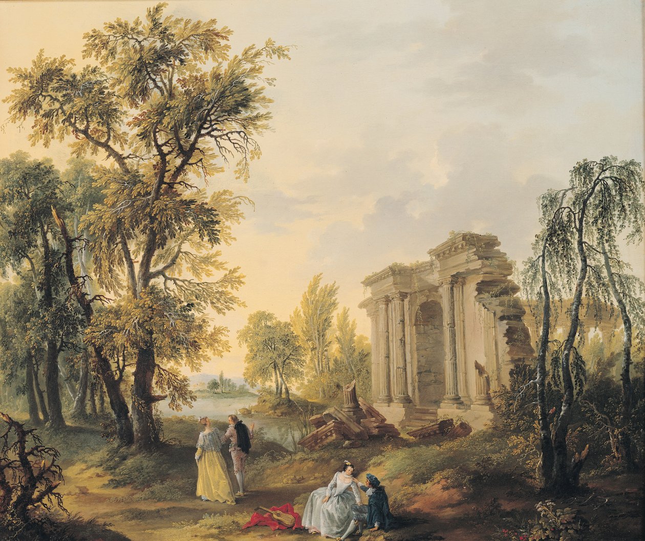 Älskare på landet av Francois Louis Joseph Watteau