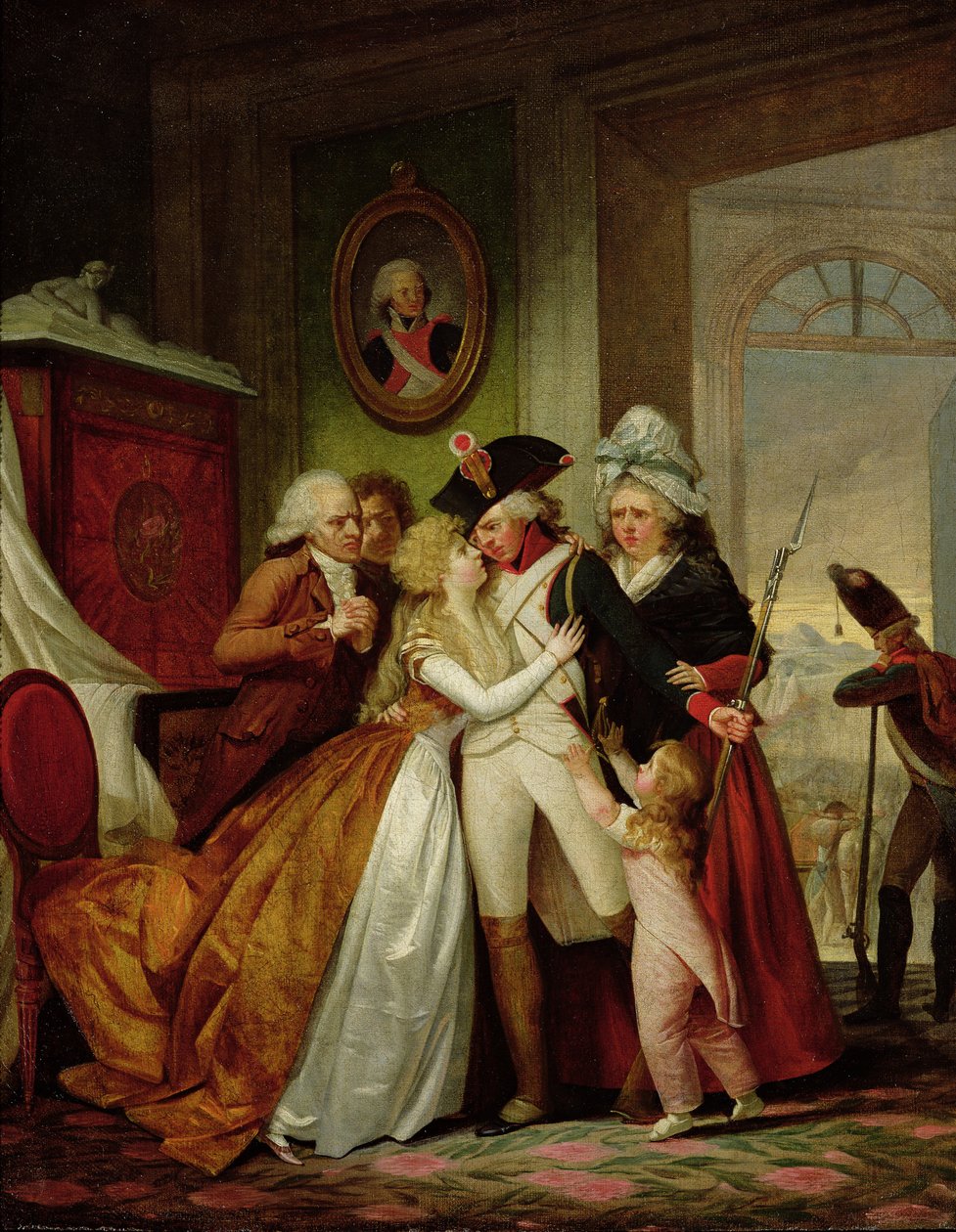 Volontärernas avgång av Francois Louis Joseph Watteau