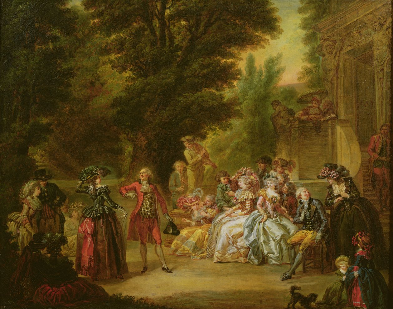 Menuetten under eken, 1787 av Francois Louis Joseph Watteau