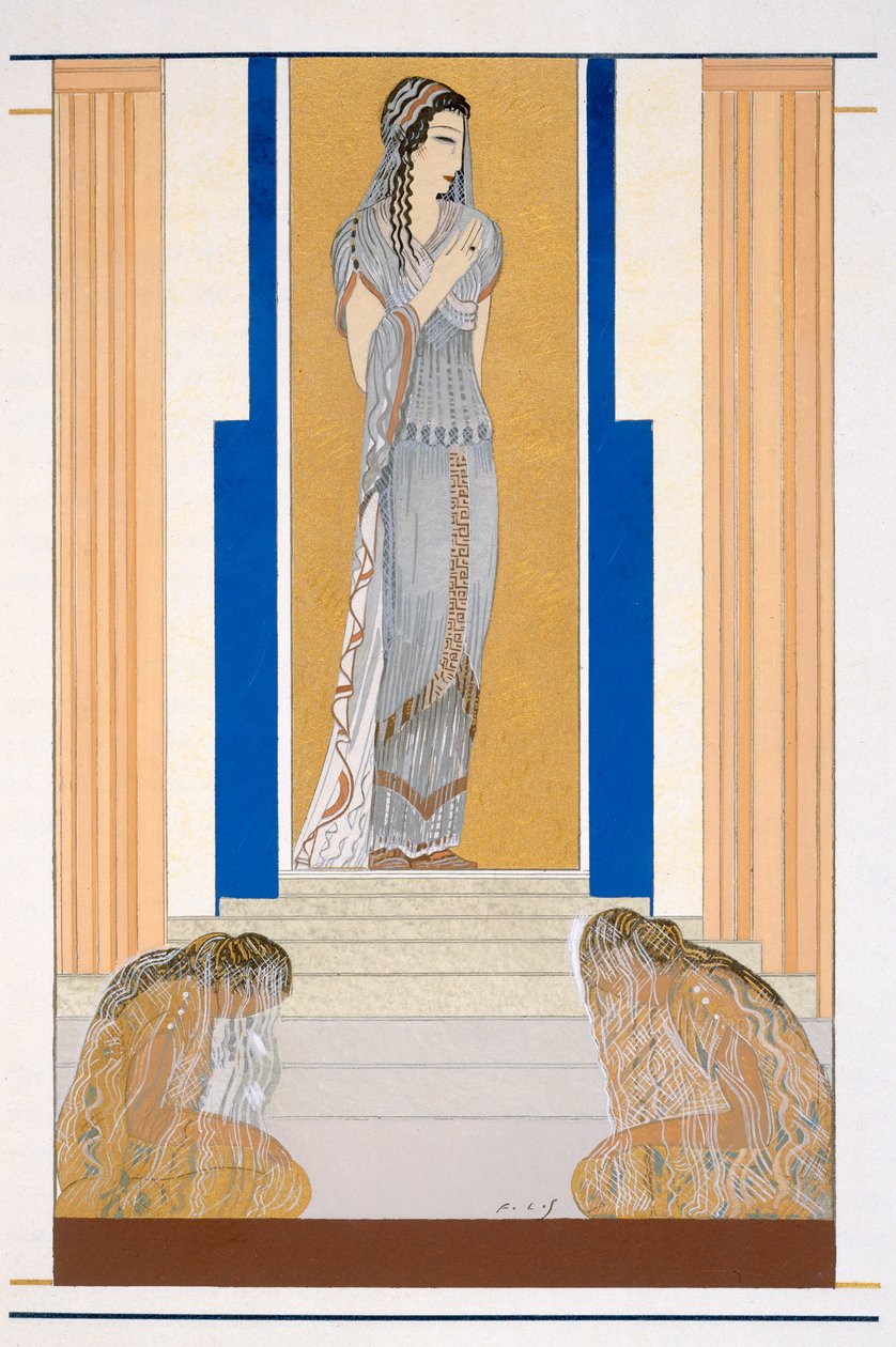 Gråtande Penelope och hennes skötare, en illustration från "L