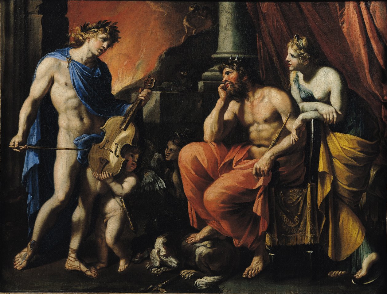 Orfeus före Pluto och Persefone av Francois Perrier