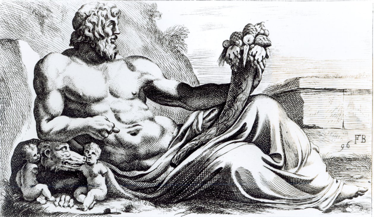 River Tibern, ca 1653 av Francois Perrier