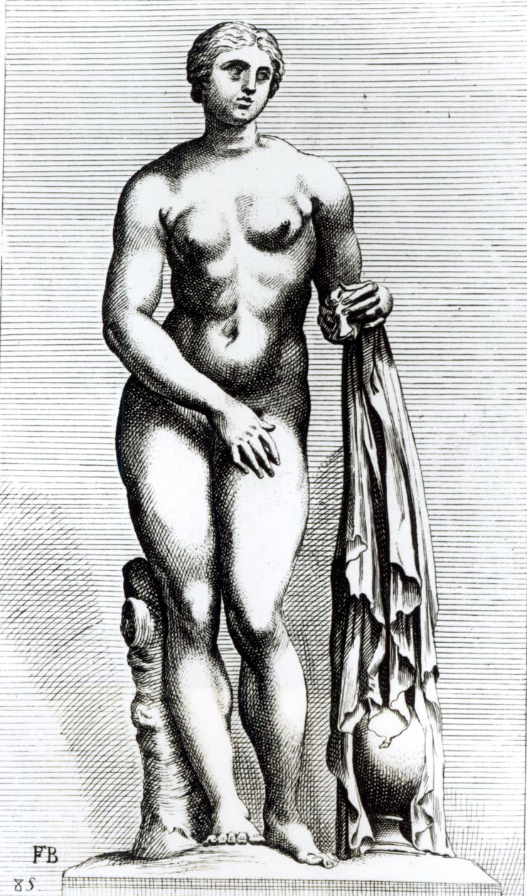 Venus dyker upp ur badet, ca 1653 av Francois Perrier
