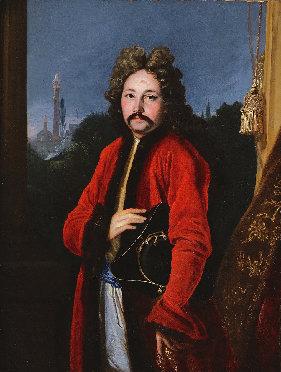 Porträtt av sir John Chardin (1643-1713), 1699 av Francois Riviere