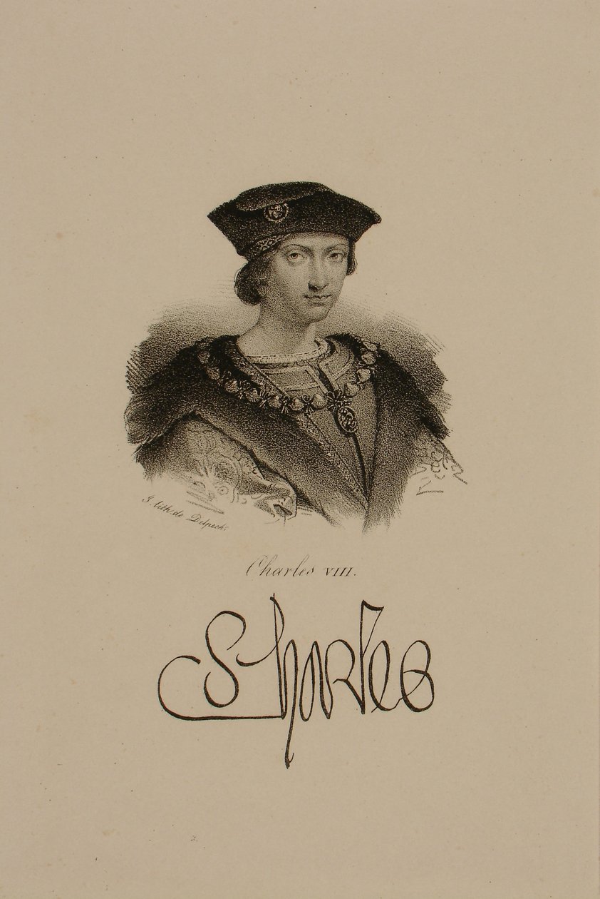 Karl VIII (1470-98) kung av Frankrike av Francois Seraphin Delpech