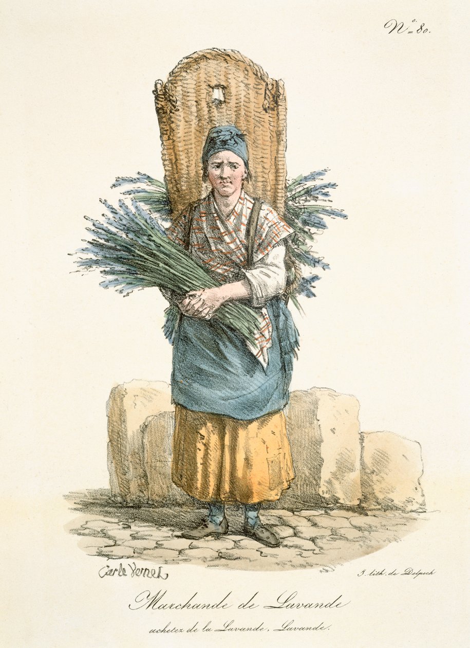 Lavendelförsäljare i Paris, ca 1820 av Francois Seraphin Delpech