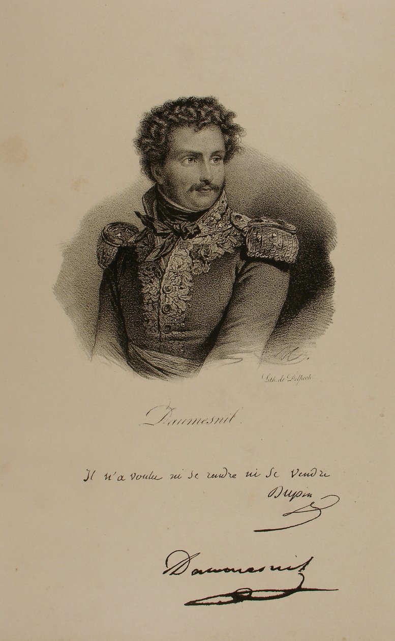 Porträtt av baron Pierre Yriex Daumesnil (1777-1832) av Francois Seraphin Delpech