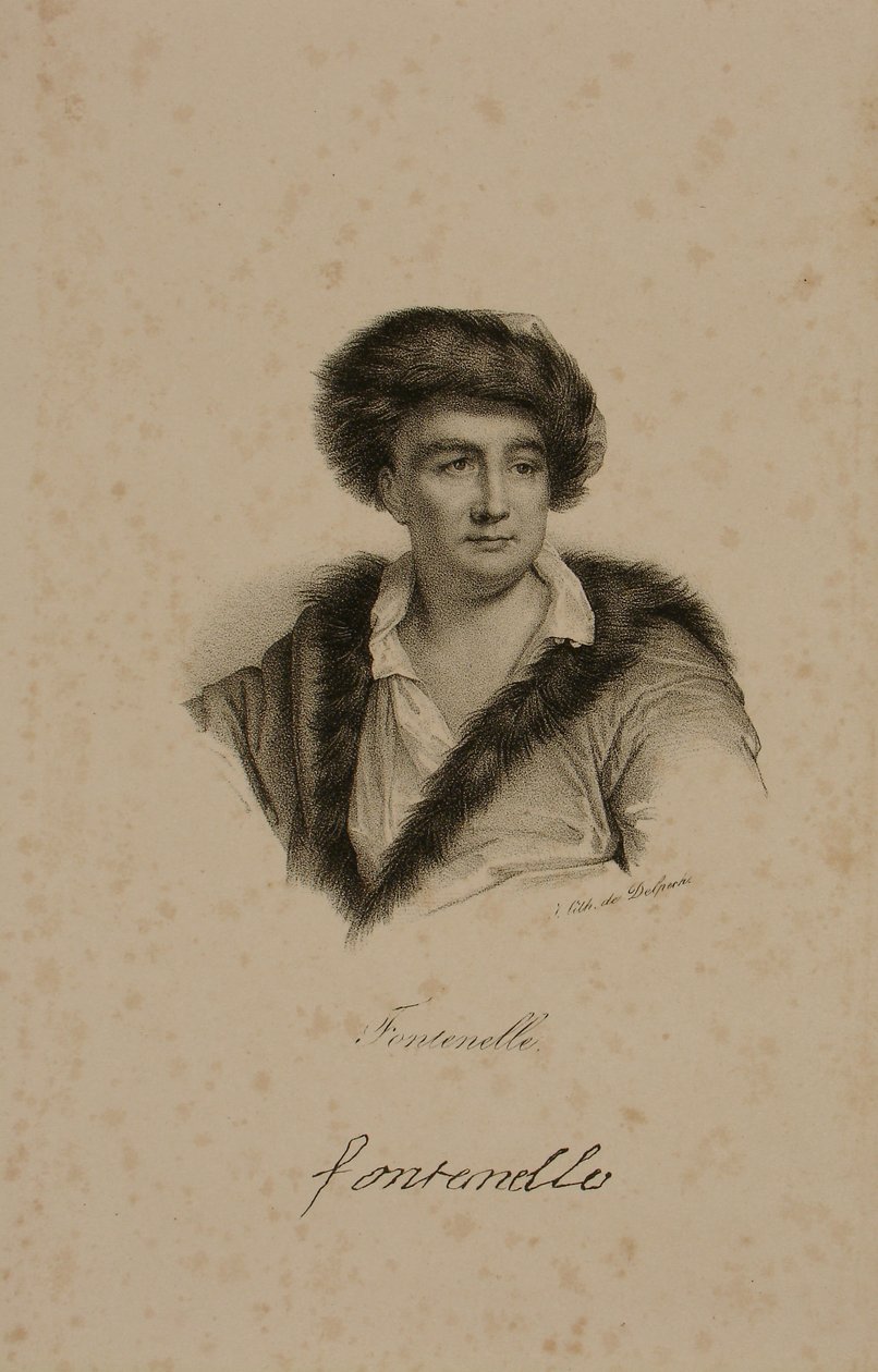 Porträtt av Bernard le Bovier de Fontenelle (1657-1757) av Francois Seraphin Delpech