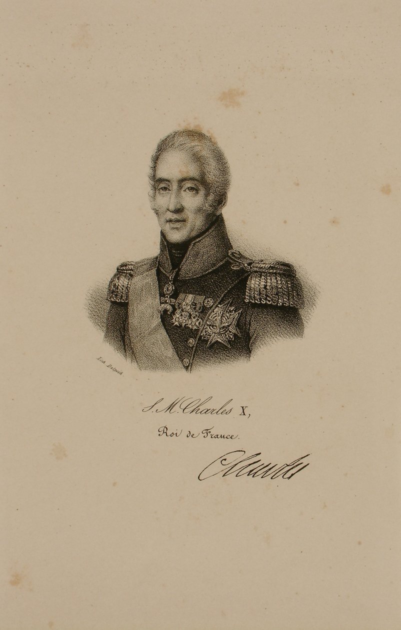 Porträtt av Karl X (1757-1836) av Francois Seraphin Delpech