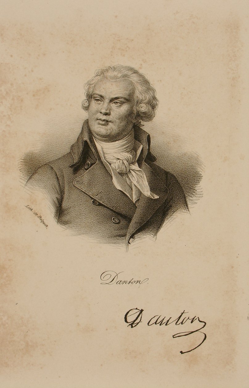 Porträtt av Georges Danton (1759-94) av Francois Seraphin Delpech