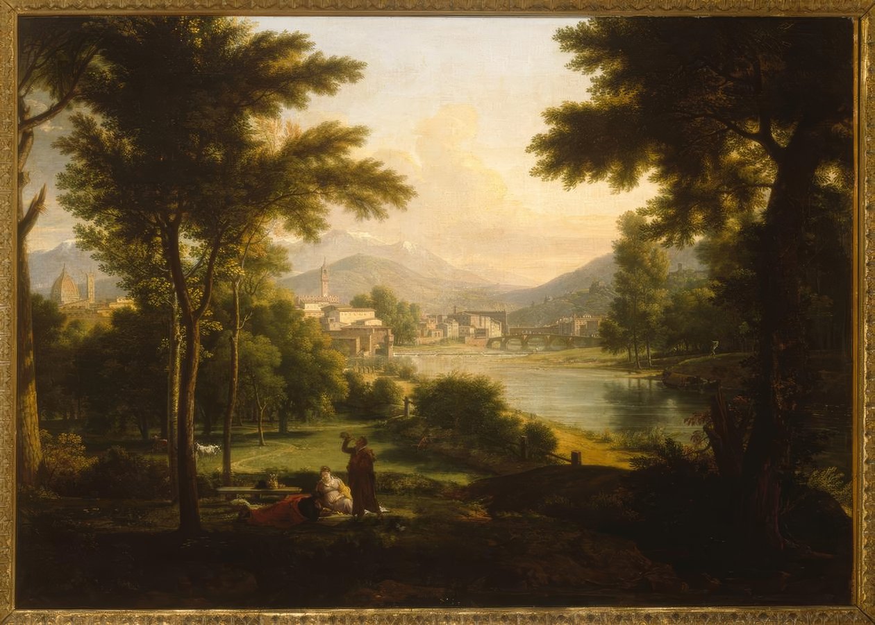 Florens, stadsvy/målning, 1813, av F.X.Fabre av Francois Xavier Fabre