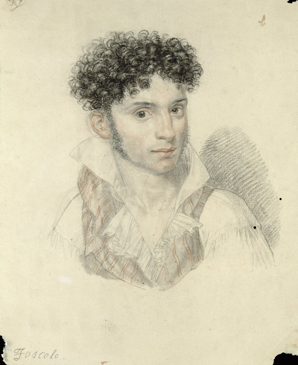 Porträtt av Ugo Foscolo (1778-1827) av Francois Xavier Fabre