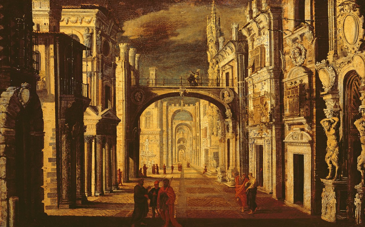 Arkitektoniskt perspektiv av Francois de Nome