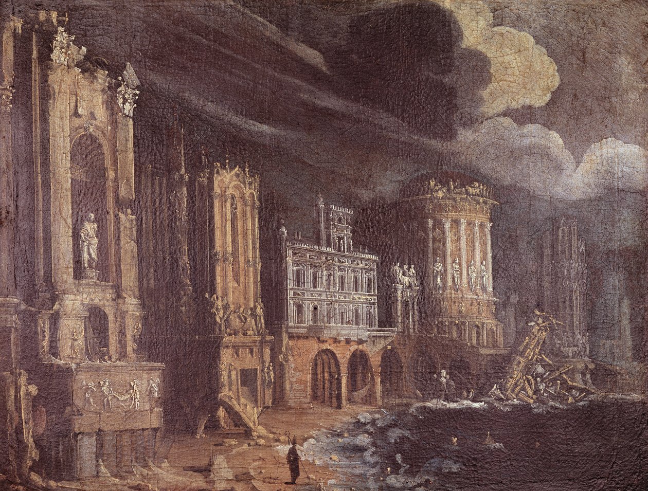 Ruiner med legenden om St. Augustine av Francois de Nome