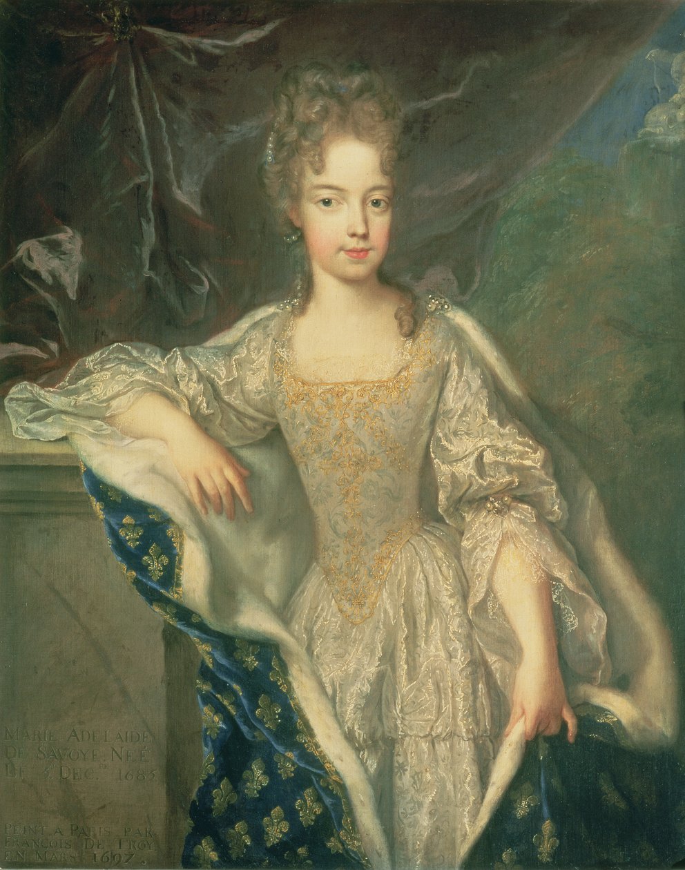 Porträtt av Adelaide av Savojen (f. 1685) 1697 av Jean François de Troy