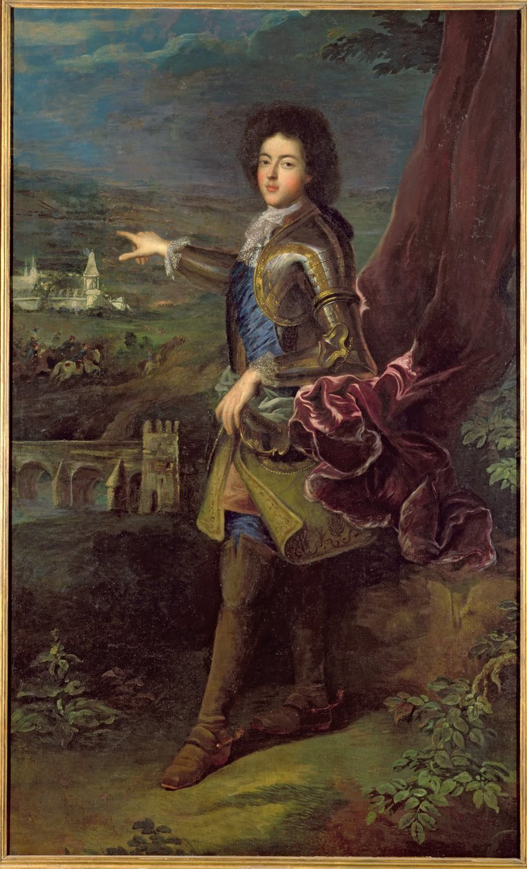 Porträtt av Louis Auguste de Bourbon (1670-1736) hertig av Maine av Jean François de Troy