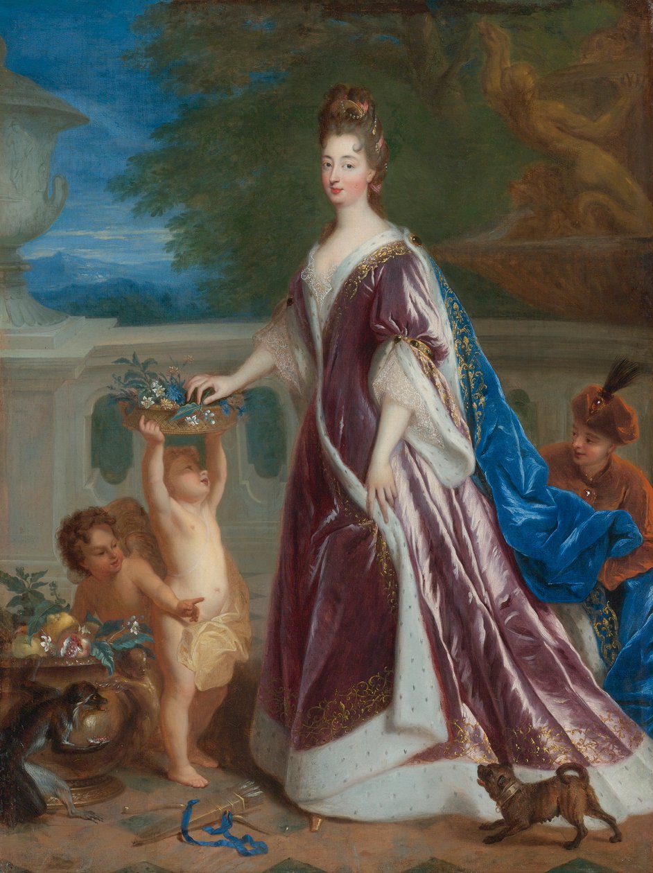 Portrait of Louise Bénédicte de Bourbon-Condé, Duchesse du Maine av Jean François de Troy