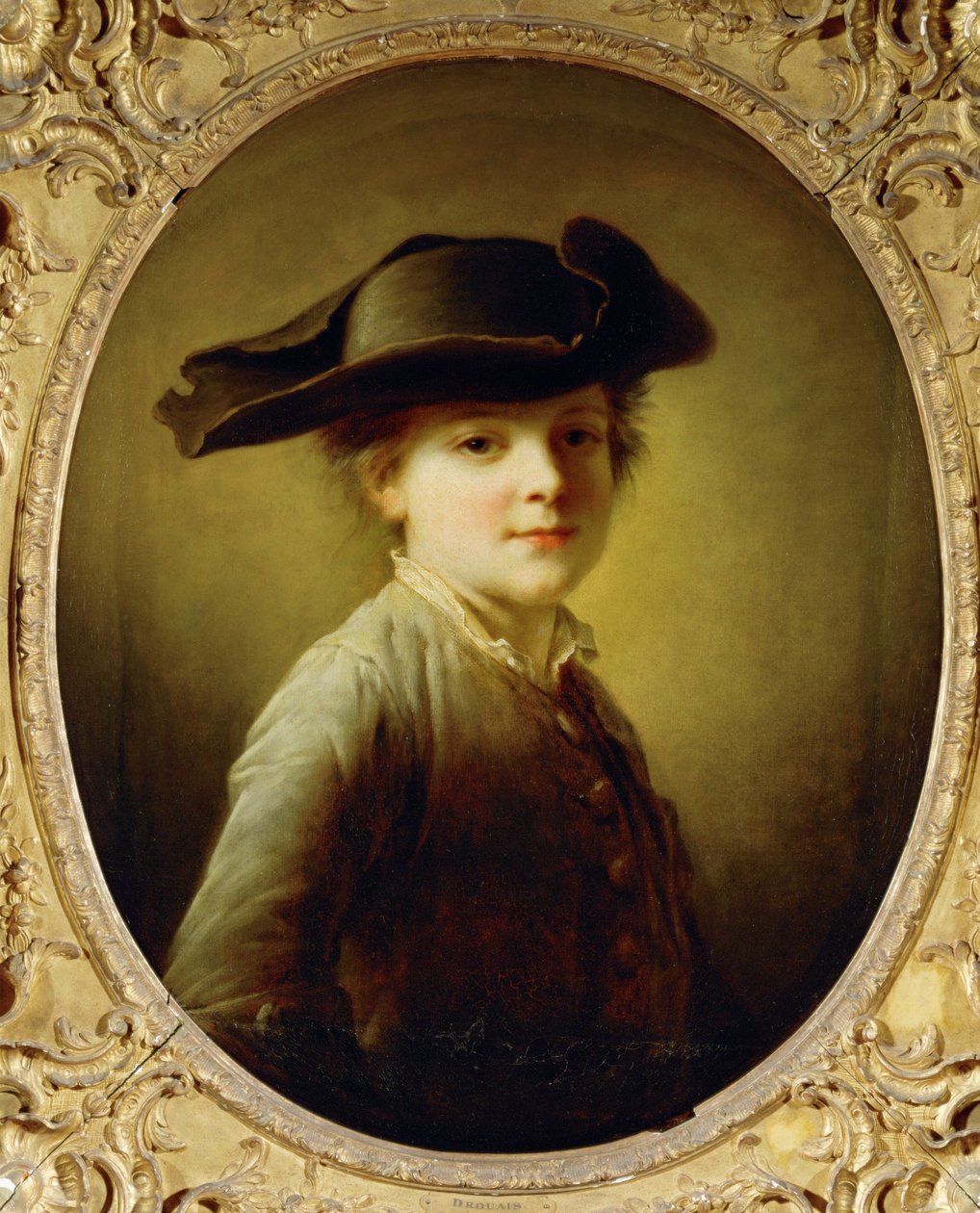Jeune garcon au tricorne - ung pojke med trehörnig hatt ... av Francois Hubert Drouais