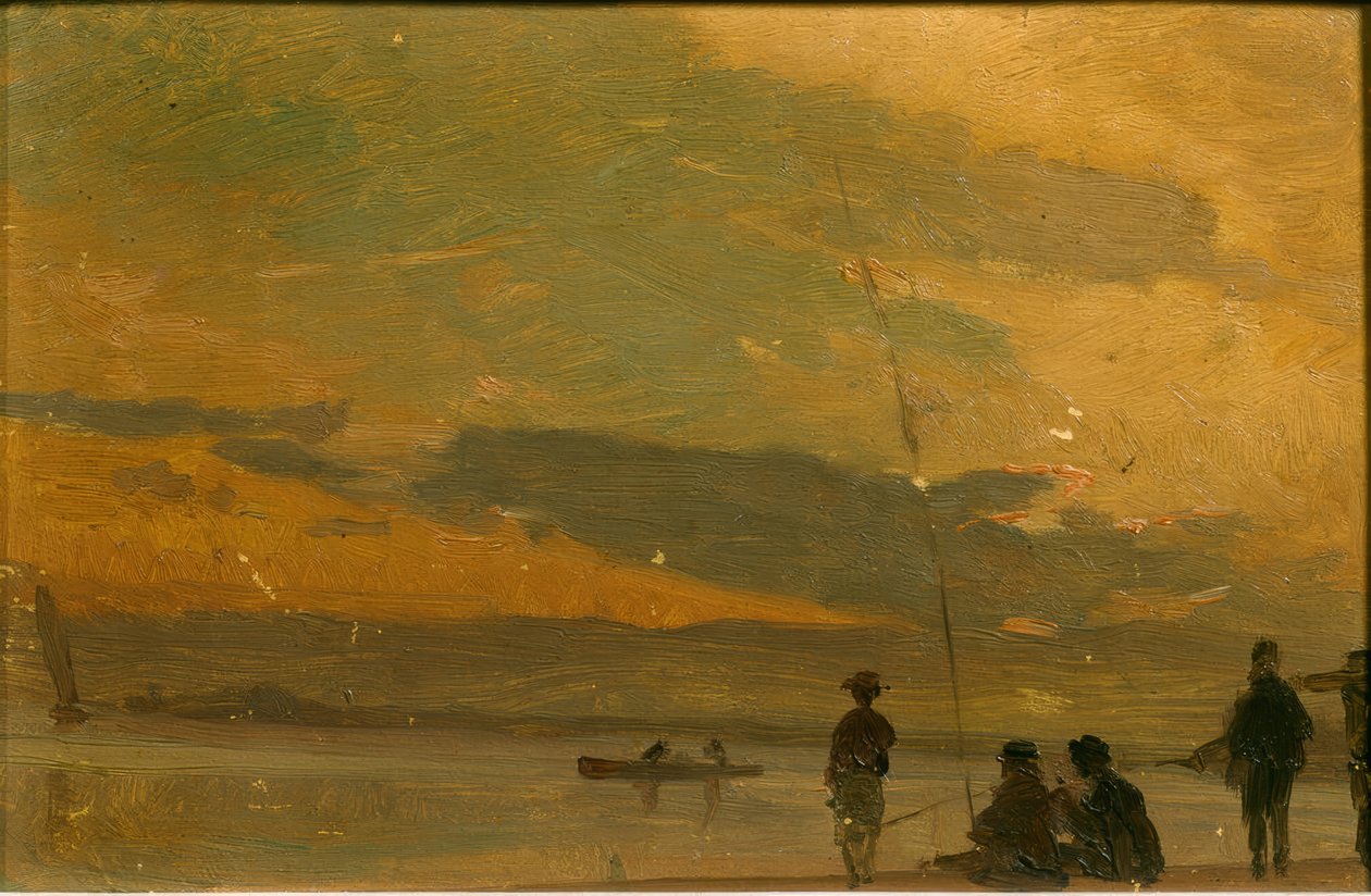 Fiskare i gryningen av Francois-Louis-David Bocion