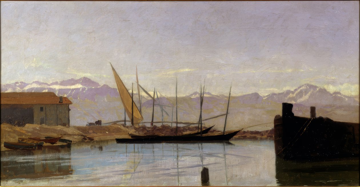 Hamnen i Paudex av Francois-Louis-David Bocion