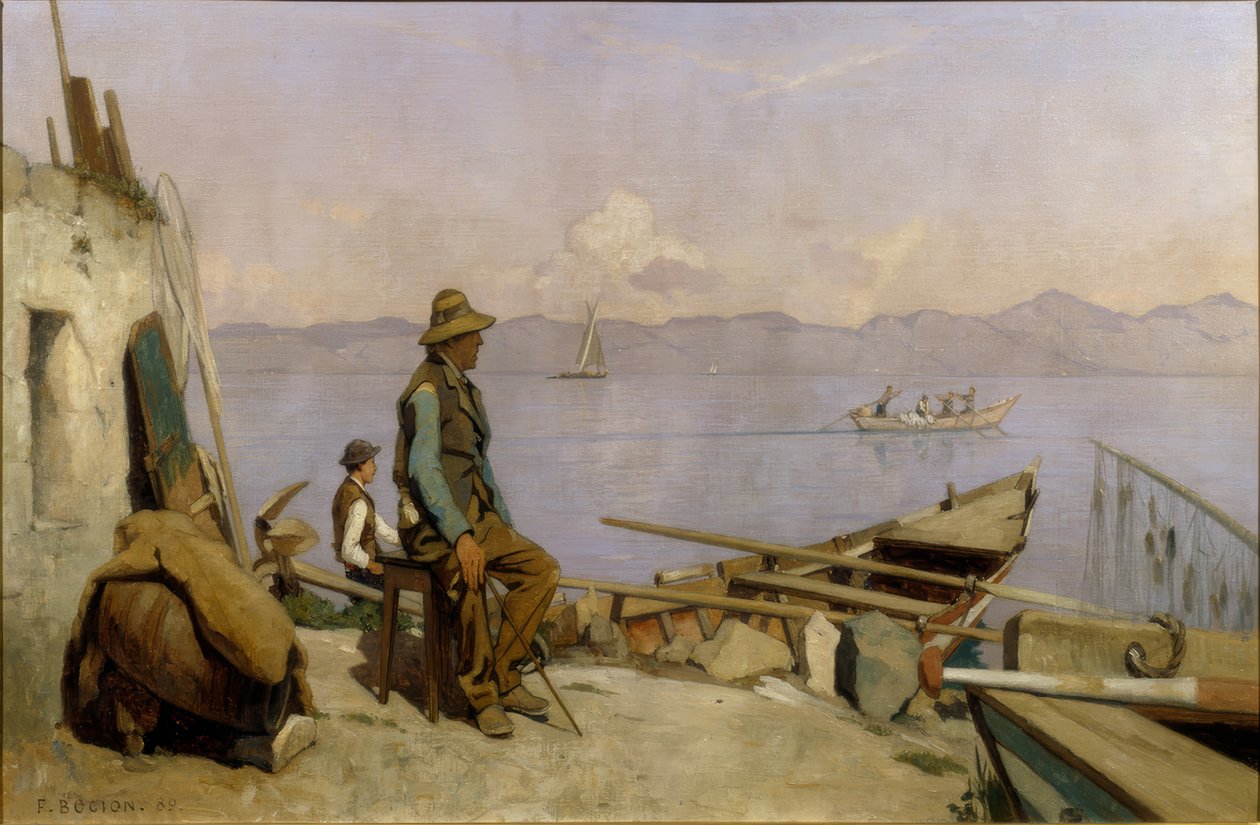 Fiskarens återkomst av Francois-Louis-David Bocion