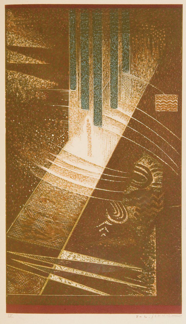 Illustration från "The Book of Truth of Speech" av Jean-Claude Mardrus av Francois Louis Schmied