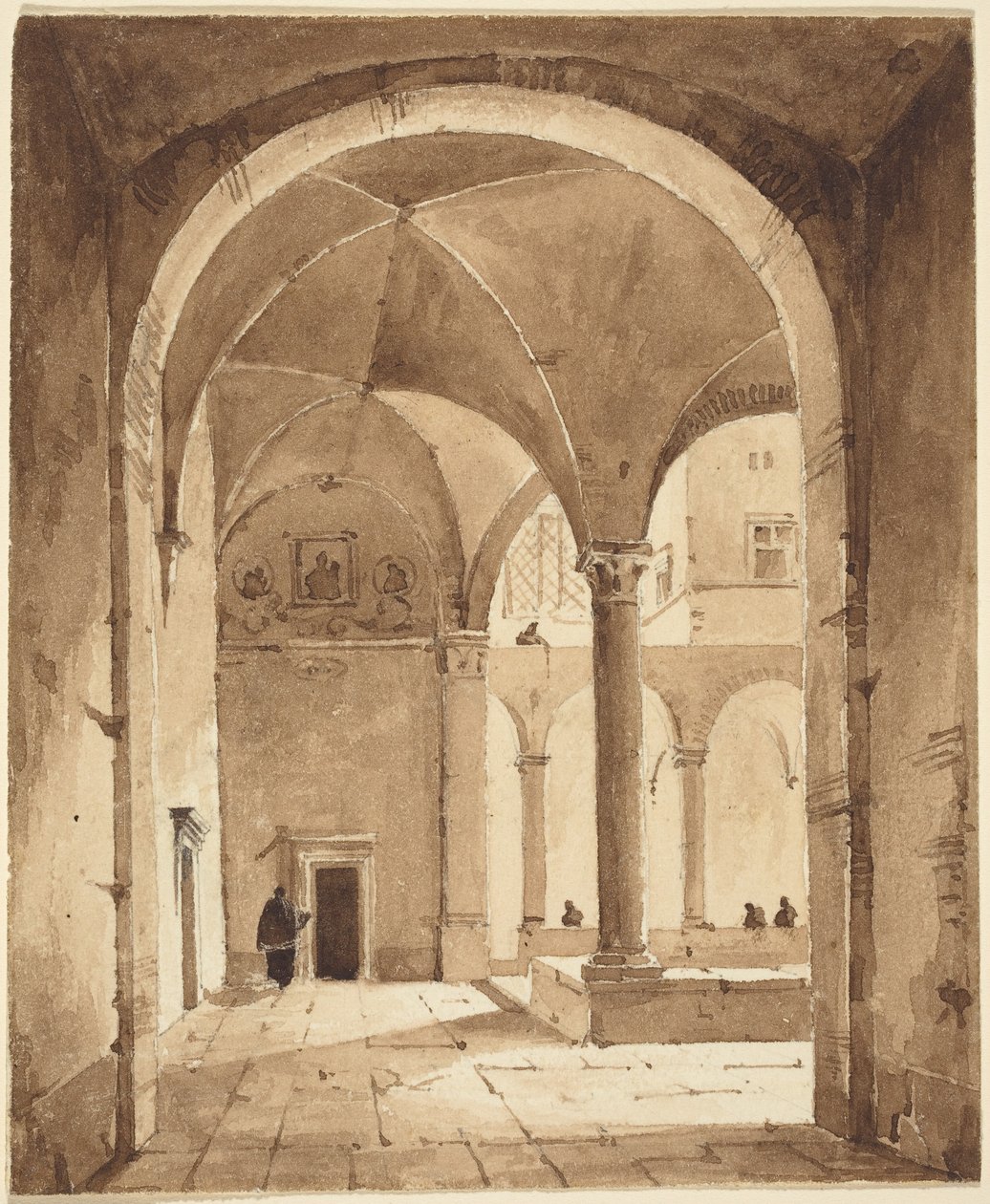 Ett kloster av Francois-Marius Granet