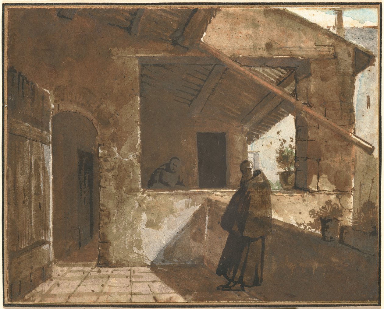 En romersk klostergång av Francois-Marius Granet