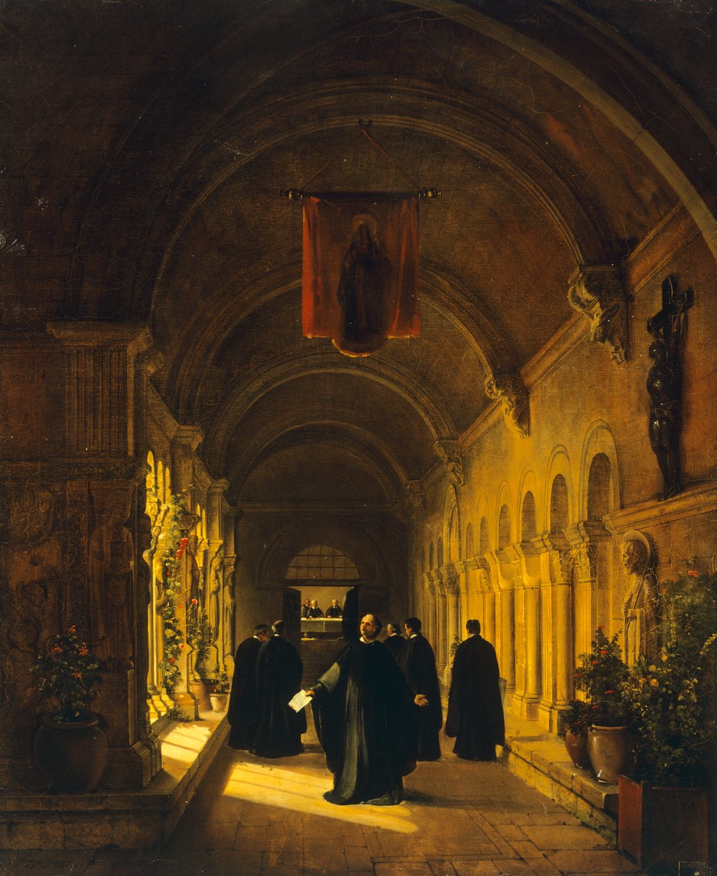 Abelard i klostret av Francois Marius Granet