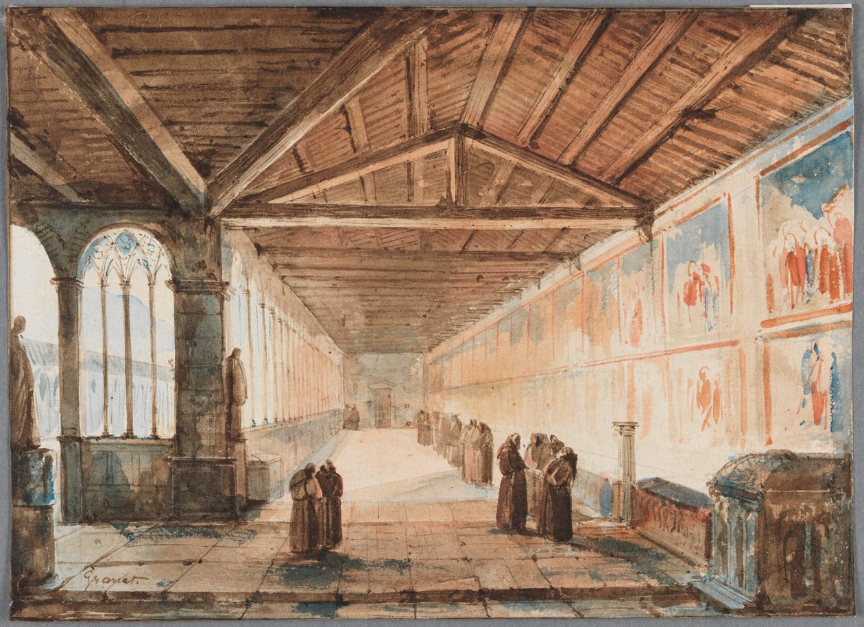 Campo Santo di Pisa, norra korridoren av Francois-Marius Granet