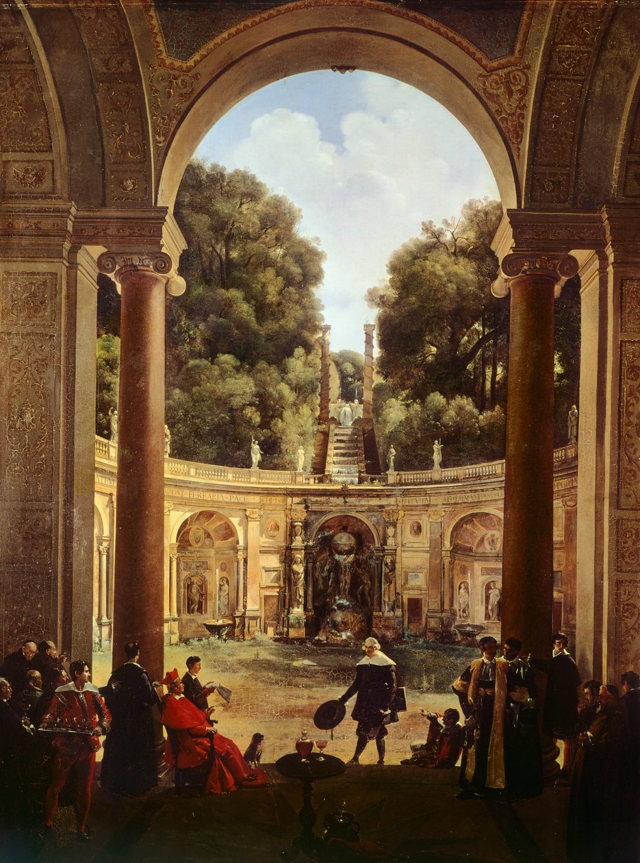 Kardinal Pietro Aldobrandini tar emot Domenichino av Francois Marius Granet